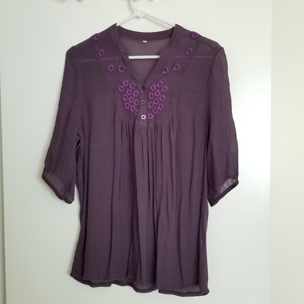 Embroidered flower Tunic